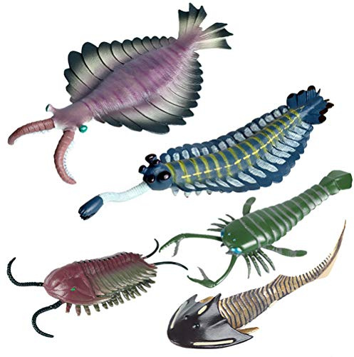 JOKFEICE Djurfigurer 5 st realistisk plast kambrian antik organisism set innehåller anomalocaris, opabinia etc. Vetenskapsprojekt, lärande pedagogiska leksaker, födelsedagspresent för barn småbarn