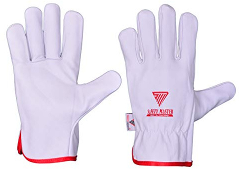 SAFETY MASTER Soft Goat-skin Leather Unisex Tig Drivers Gloves. General Purpose Utility, Lorry Driver, Warehouse and Gardening Gloves. M,L,XL (X-Large)