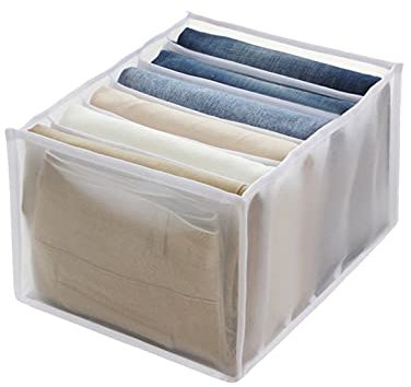 Wzxhew Caja de almacenamiento de malla con compartimento de almacenamiento para ropa, cajón, bolsa de pantalones, organizador de edredón (C, talla única)