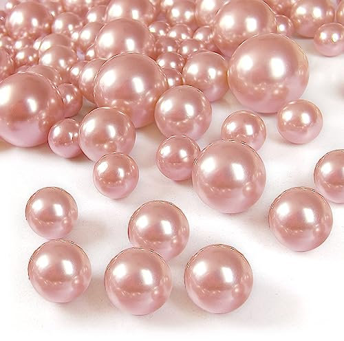 GLBYUNN Pearls for Vase Filler 160pcs No Hole Pearl Beads for Centerpieces