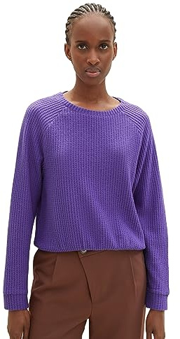 TOM TAILOR Denim 1038739 Camiseta de Manga Larga, 32255-Lilac, M para Mujer