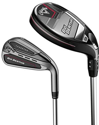 Callaway CG IR Big Bertha 23 Ensembles-de-Fer-Club-Golf pour Hommes, Noir/Rouge