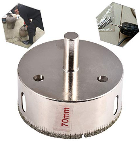 70mm Diamond Hole Saw Drill Bit Set,Glass Tile Hollow Core Extractor Remover Tools Diamond Hole Saw for Glass Ceramics Porcelain Ceramic Tile