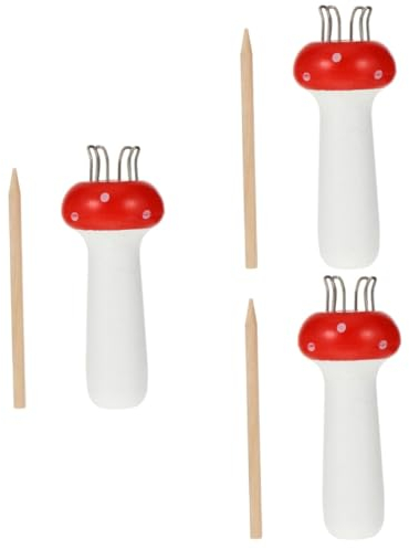 STOBOK 3stücke Mushroom Form Strickmaschine Handliches Wollknäuel Werkzeug Für Bastelprojekte Langlebig Und Benutzerfreundlich Für Anfänger Und Fortgeschrittene Dekorativ Und