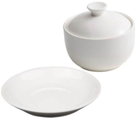 BRIGHTFUFU Ciotola in Ceramica Per Stufato Con Coperchio Piccola Pentola Per Zuppa e Porridge Stew Pot Da Cucina Uso Quotidiano Materiale Resistente e Sicuro Per Cottura Lenta