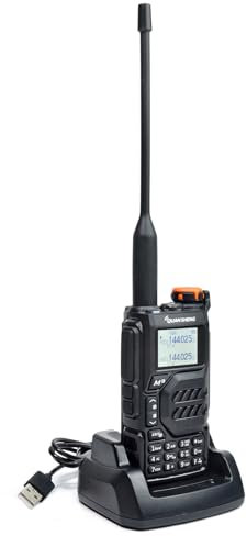QUANSHENG UV-K5 Radio 5W Ham Handheld Walkie Talkie Long Range Two Way Radio for adult Dual Band NOAA Weather Receiver with Type C Charging, 200 Channnnels (UV-K5)
