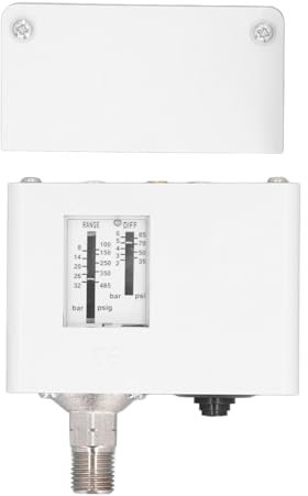 Luftkompressor-Druckschalter, Einstellbarer Differenzdruckschalter SPDT, Pneumatisches Manometer, Pneumatischer Druckschalter-Controller, Für Industrielle Gewerbe