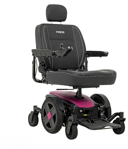 Pride Jazzy EVO 614 HD Power Chair - Electric Wheelchair Scooter for Adults, 450 Lbs Weight Capacity, NF-22 Battery, Sugarplum, 24 x22-24 Seat Size