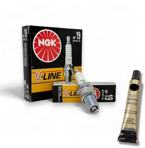 4x Zündkerzen V-Line passt für Lancia Thema 2.0 Bj. 1984-1994 + Kupferfett