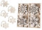 Absolove Rustic Wood Snowflakes - 20 PCS Wooden Tree Hanging Deco, 7.5CM/2.9IN Slices for DIY Christmas Decoration