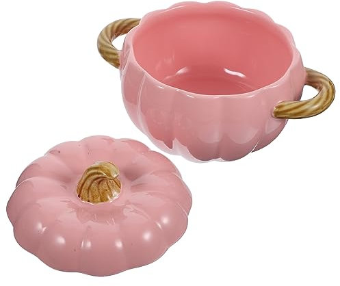 Alipis Elegante Ciotola Per Zuppa Di Zucca Con Coperchio in Ceramica Per Stufato Per Il Ringraziamento Halloween