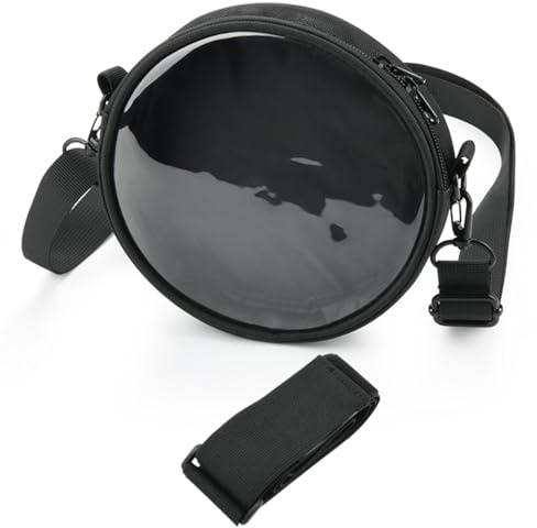 XBERSTAR Bärbar CD-spelarväska bärväska för Arafuna CD5189B/för HOTT CD204 reseförvaringsfodral bärbar CD-spelare TPU transparent fodral (svart genomskinlig)