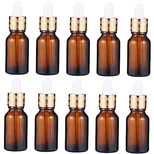 MUSISALY 10pcs Sand-rolled Dropper Bottle Glass Liquid Bottles for Essential Oil Perfume Cosmetic Use Portable Travel