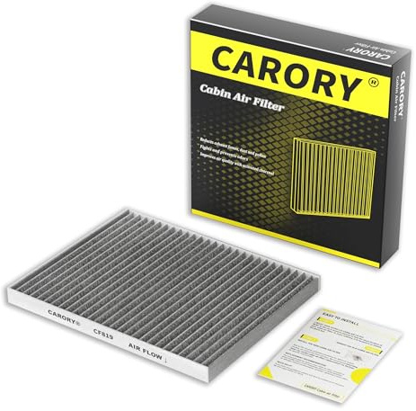 Cabin Air Filter w/Activated Carbon for Chevy Equinox 2010-2017, Captiva Sport 2012-2015, GMC Terrain 2010-2017, Hyundai Santa Fe 2013-2018, Santa Fe Sport 2013-2018, Kia Sedona 2011-2021