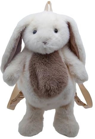 Cute Since 1999 Rucksack Kinder ab 12 Monate - Schulrucksack Kinder - kindergartenrucksack mädchen & jungen - kinderrucksack mit Reißverschluss und verstellbaren Trägern (Hase langer Stoff, 52cm)