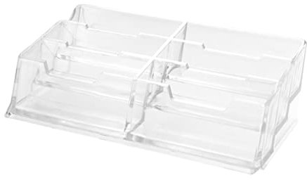 NUOBESTY Transparenter Acryl Visitenkartenhalter Mit Sechs Fächern Kompakter Business Case Organizer Für Büro Und Schreibtisch Stilvoller Namenskartenständer Für Effiziente Aufbewahrung