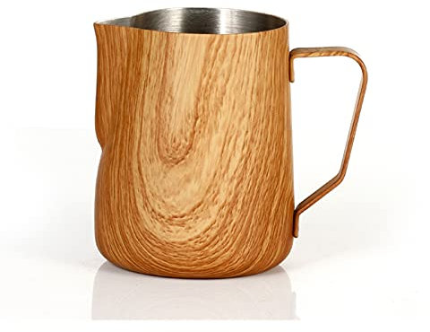 OLSKFUH Jarra para Salsera De Acero Inoxidable De 300/600 Ml con Granulado, Jarra para Espumar Leche, Taza para Café Expreso, Utensilios para Café, Salsera, Tetera,One Color-300ml