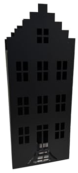 Kapaga - Schwarz Metall Laternen - Kerzenlaterne Indoor - Gartenlaternen | Kerzen - Laternenhaus - Teelichthaus - Latarne - Für Room Decor, Geschenke (Schwarz - Höhe 45 cm)