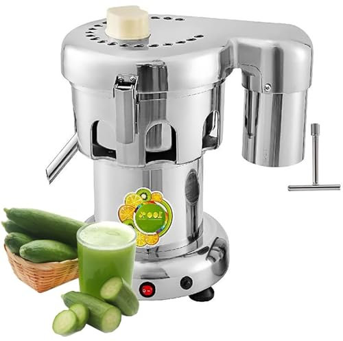 PODEC Estrattore di Succo Commerciale Professionale, Centrifuga per Impieghi Gravosi con Grande Tramoggia di Alimentazione da 330 W con Uscita del Succo da 0,7, 80-100 kg/h