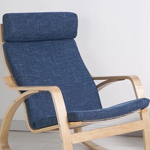 Coussin de rechange pour fauteuil Poang, doux, antidérapant, épais, rembourré, en coton, avec housse amovible