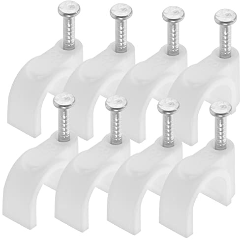 Lurrose 500piezas Abrazaderas Para Cables De Exterior Grapas De Alambre Para Pared Clips De Cable Para Extensión Sujetacables Duraderos