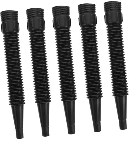 Alipis 5 Mangueras Flexibles de Plástico Embudo para Aceite y Equipo de Césped, Longitud Ajustable y Diseño Versátil para Vertido Preciso Derrames