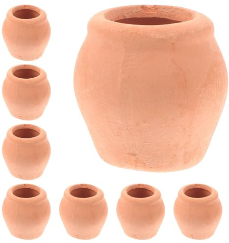 Gogogmee 8 Mini Macetas Maceta Terracota de Cerámica para Suculentas Pack de 8, Ideales para Jardín, Balcón y Oficina