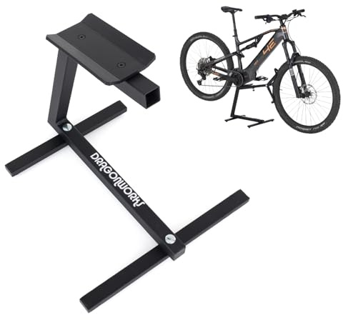 DRAGONWORKS MX Support Vélo pour E-Bike à Moteur Central - Support Vélo Sol Ultra Robuste en Acier - Idéal Entretien, Nettoyage et Stationnement - Compatible 27.5–29” - Capacité de charge de 45 kg