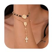 Pulsera de rosario para mujer, cadena de mano, pulsera de anillo, cadena de mano, joyería religiosa, regalos para hombres, aleación, No es una piedra preciosa