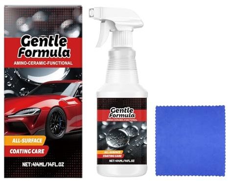 Sollee Kit De Recubrimiento Cerámico Para Coches - 414ml Recubrimiento Hidrofóbico Para Coches | Restaurador De Pintura Para Vehículos - para Moto, Camión, SUV, RV, Sedán, Renovación, Reparación,