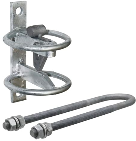 Animal Safety Self-Locking Gate Catch Kit with D-Striker, Galvanised Steel Field Gate Auto Latch, Livestock Safe & Equestrian Friendly