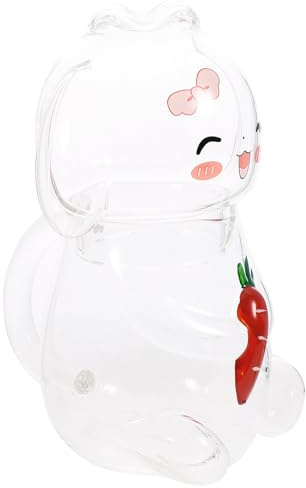 NUOBESTY Carafe à Eau avec Tasse en Verre 400 Ml en Verre Borosilicate Ensemble Carafe pour Chambre et Bureau Pichet à Eau Polyvalent