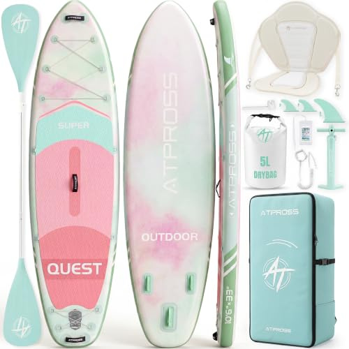 ATPROSS Stand Up Paddling Board,320cm Stand Up | Paddle mit Reichhaltigem Zubehör, SUP Board 200kg Tragkraft mit Eva-Rutschfestem Deck