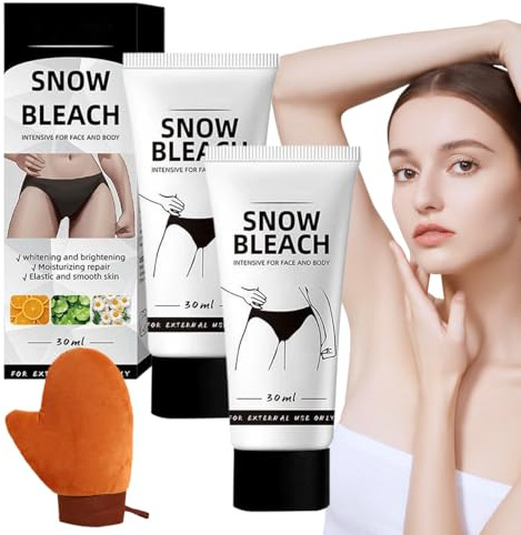 2 Pezzi Crema Schiarente Corpo e Intima 60ML Crema Sbiancante Ascelle Underarm Whitencream per Collo Ascelle Ginocchia Interni Cosce Gomiti
