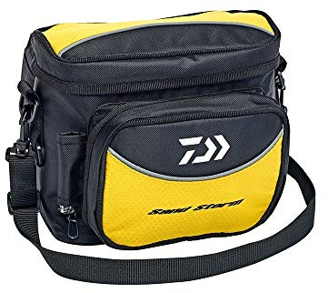 Daiwa Marsupio - Sandstorm Sea Fishing Bag Case, nero, stile moderno, chiusura a cerniera, modello solido, Nero , moderno