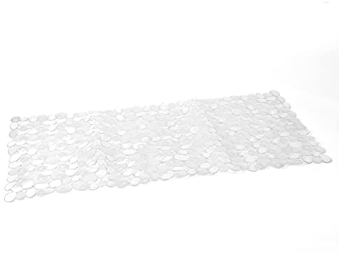 Gedy G-River Tappeto Vasca Antiscivolo con Ventose, Misure: 35x70, Tappetino Bagno in Resina, Finitura Trasparente, Design R&S, Made in Italy, Tappeto Lavabile in Lavatrice, 2 Anni di Garanzia