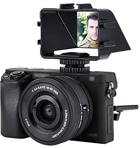 JJC Kamera Flip Screen Spiegel für Sony a1 a6500 a6300 a6000 a7 II a7 III Serie Fujifilm X-E4 X-T2 X-T3 X-T20 X-T30 Nikon Z5 Z6 Z7 mit Cold Shoe Mount für Mic Light - Selfie Flip Screen YouTube Vlog