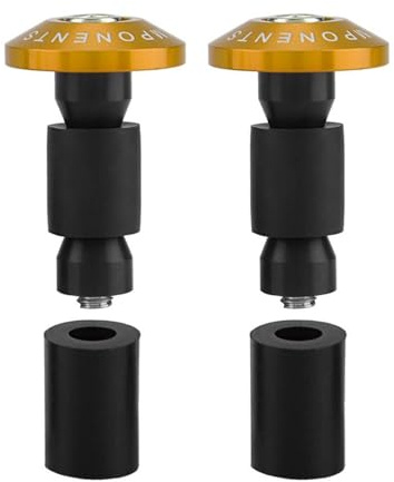 DEWIN Lenkerstecker Motorrad, Lenkerendstecker 7/8 Zoll Motorrad Lenkerende Schieberkappen für Racing ATV Offroad 22mm (Gold)