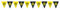 amscan 9908535 – Banderines del Borussia Dortmund, tamaño 400 x 19,5 cm, plástico, Banderas, guirnaldas, decoración Colgante, fútbol, Fiesta, fanático, cumpleaños