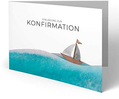 (60 x) Konfirmation Einladungskarten Konfirmationskarten Einladungen Karten - Schiff