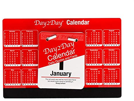 2026 Day to Day Desk Top Stand Up Tear Off Block Calendar/Planner - Daily Quotes & Facts (Stand Alone Calendar SMP3868)
