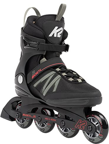K2 Skate Kinetic 80 Patines en línea, Hombres, Negro_Gris, 38,5