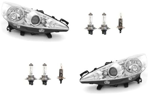 Johns, Scheinwerfer Halogen passend für Peugeot 207 06- H1 mit H7 H7 Set LR