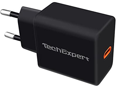 Chargeur Secteur vers USB C Power Delivery 20W Noir Compatible iphone 17 16 15 Pro Pro Max