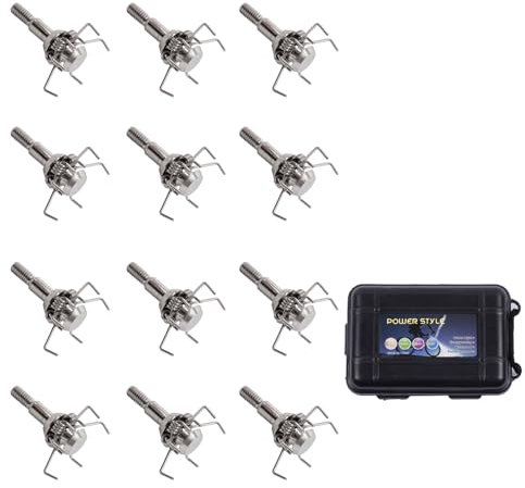 Lamehfyo 100 Korn Judo Pfeilspitze Jagdspitzen Bogenschießen 5 Pfotenspitzen Judo Pfeilspitzen Stahl Pfeilspitzen für die Jagd auf Kleinwild mit Aufbewahrungsbox (12pcs, Type2)