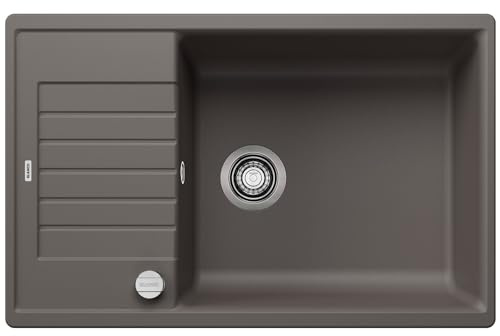 BLANCO ZIA XL 6 S Compact | Granitspüle aus SILGRANIT vulkangrau | [78x50x20,2 cm] | für 60 cm breite Unterschränke | Reinigungsfreundlich | Großes Becken | reversibel