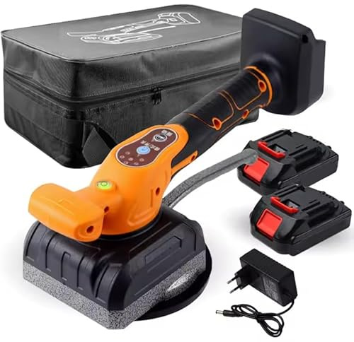 21V Cordless Piastrellatrice per Piastrelle Macchina Piastrellista con 2 Batterie, 5 Velocità Regolabili, 50kg Capacità di Adsorbimento, per Rivestimenti Fino a 1m x1m