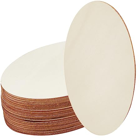 nbeads 20 Stück Holzplatten, 14.9×9cm Oval Form Unfertigen Dünnen Leeren Holz Oval Handwerk Holz Holzscheiben Für DIY Handwerk Hochzeit Weihnachten Hängende Ornamente Geschenk