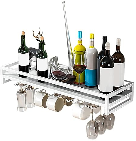 LIGUOYI Weingläser Halter Wandbefestigung, Stielgläserregal Robust Und Langlebig Glashalter Weinglas Halterung Mit Schrauben, Für Hausbar Küche Bar Pub Restaurant Eisen Display-Ständer