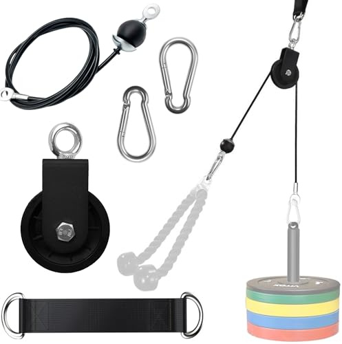 Cable Pulley Silent Nylon Home Gym Câble de traction Fitness Câble de traction Gym Entraînement avant-bras Bras Musculation Câble Tour de traction Système de poulie